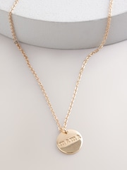 Gold Tone Mama Pendant Necklace - Image 5 of 6