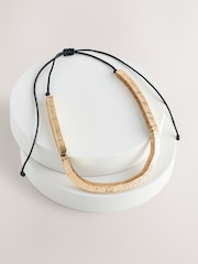 Gold Tone Cord Necklace - Image 5 of 7