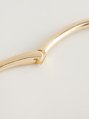 Gold Tone Cross-Over Torque Necklace - Image 6 of 6