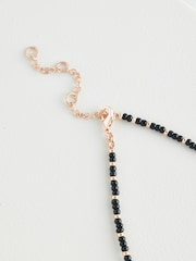 Black Beaded Coin Necklace - Image 5 of 5
