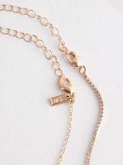 Gold Tone Two Layer Coloured Beaded Necklace - Image 2 of 5