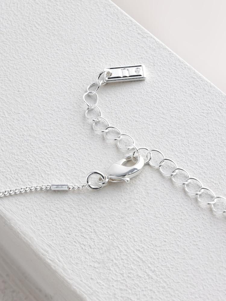 Silver Tone Fan Necklace - Image 3 of 3