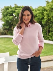 Pure Collection Cashmere Crew Neck Jumper - Image 1 of 3