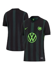Nike Black VfL Wolfsburg Away Stadium Shirt 2024-25 Kids - Image 1 of 4