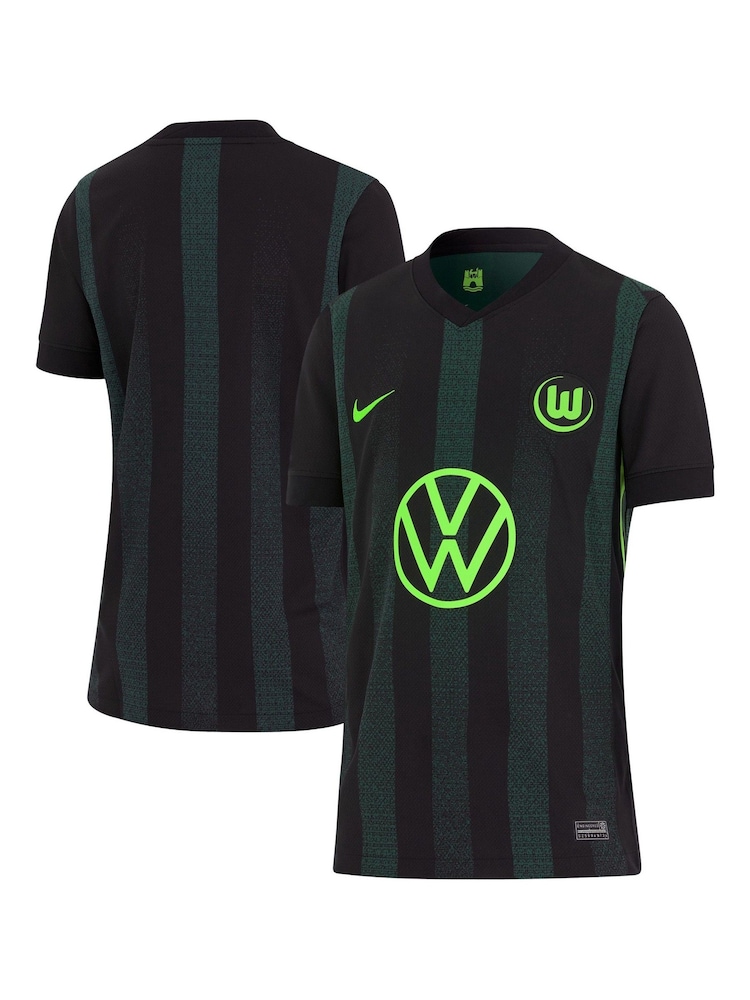 Nike Black VfL Wolfsburg Away Stadium Shirt 2024-25 Kids - Image 1 of 4
