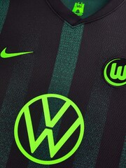 Nike Black VfL Wolfsburg Away Stadium Shirt 2024-25 Kids - Image 4 of 4