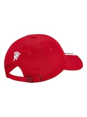 adidas Red Manchester United Home 100% Cotton Baseball Cap - Image 2 of 2