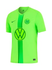 Nike Green VfL Wolfsburg Home Stadium Shirt 2024-25 - Image 1 of 3