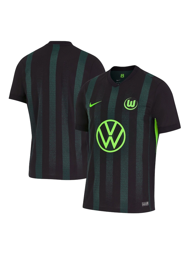 Nike Black VfL Wolfsburg Away Stadium Shirt 2024-25 - Image 1 of 4