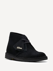 Clarks Originals Black Suede Desert Boots - Image 3 of 8