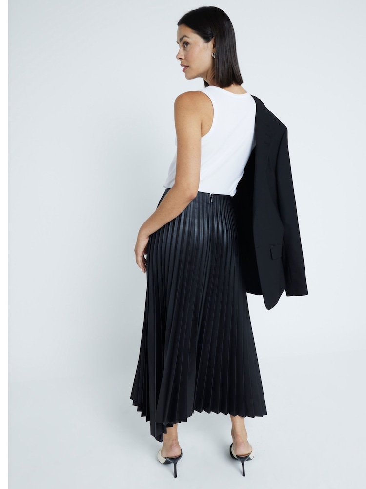 River Island Black Pleated Midi Skirt - Image 2 of 4