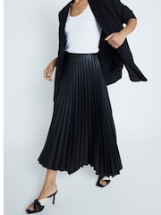 River Island Black Pleated Midi Skirt - Image 3 of 4