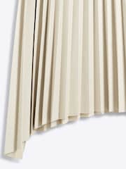 River Island Cream Faux Leather Pleated Midi Skirt - Image 4 of 4