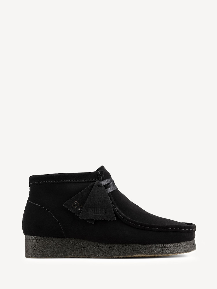 Clarks Originals Black Suede Wallabee Boots - Image 1 of 7
