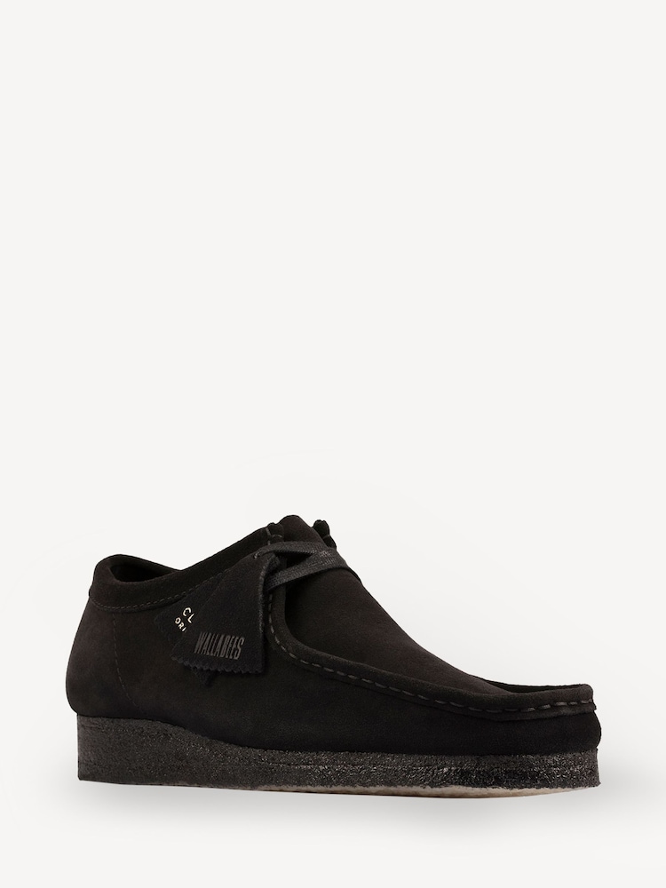 Clarks Originals Black Cola Wallabee Shoes - Image 2 of 7