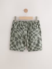 Khaki Green Checkerboard Single Pull-On Shorts (3-16yrs) - Image 2 of 9