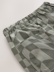 Khaki Green Checkerboard Single Pull-On Shorts (3-16yrs) - Image 9 of 9