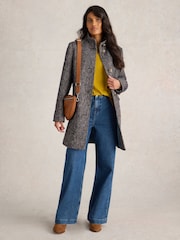 White Stuff Blue Karla Tweedy Coat - Image 1 of 6