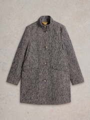 White Stuff Blue Karla Tweedy Coat - Image 5 of 6