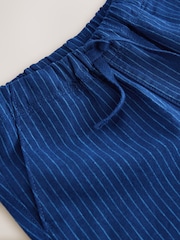 De rayas azul marino - Linen Blend Pull-On Shorts (3-16yrs) - Imagen 7 de 8