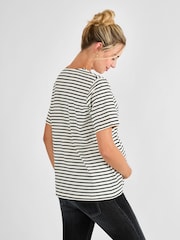 JoJo Maman Bébé Black Oversized Boyfriend Maternity T-Shirt - Image 2 of 4