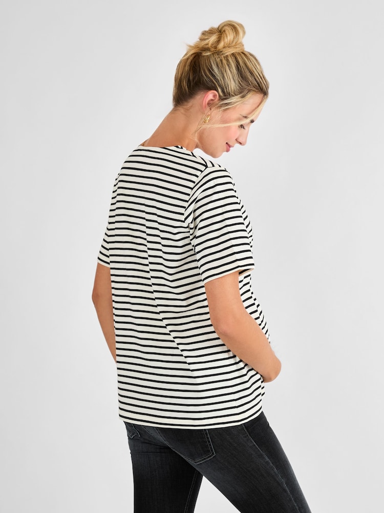 JoJo Maman Bébé Black Oversized Boyfriend Maternity T-Shirt - Image 2 of 4