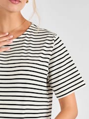 JoJo Maman Bébé Black Oversized Boyfriend Maternity T-Shirt - Image 4 of 4
