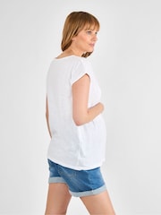 JoJo Maman Bébé V-Neck Maternity Cotton T-Shirt - Imagen 2 de 4
