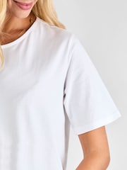 JoJo Maman Bébé White Oversized Boyfriend Maternity T-Shirt - Image 4 of 4