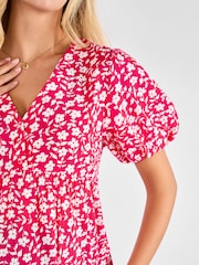 JoJo Maman Bébé Pink Floral Maternity Blouse - Image 4 of 4