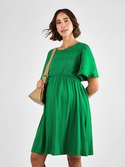 JoJo Maman Bébé Green Broderie Maternity Mini Dress - Image 2 of 5