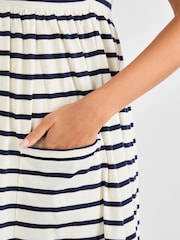 JoJo Maman Bébé Ecru Pocket Maternity T-Shirt Dress - Image 5 of 5
