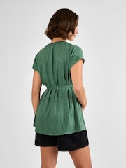 JoJo Maman Bébé Khaki Printed Sleeveless Maternity Blouse - Image 2 of 4