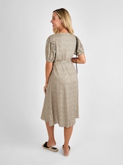 JoJo Maman Bébé Natural Button Through Maternity Midi Dress - Image 2 of 4