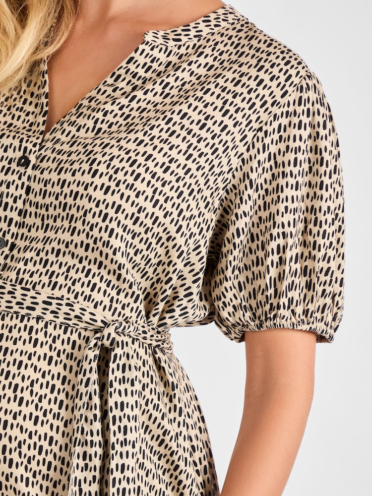 JoJo Maman Bébé Natural Button Through Maternity Midi Dress - Image 4 of 4