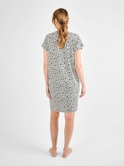 JoJo Maman Bébé Grey Animal Print Maternity Jersey Nightdress - Image 3 of 5