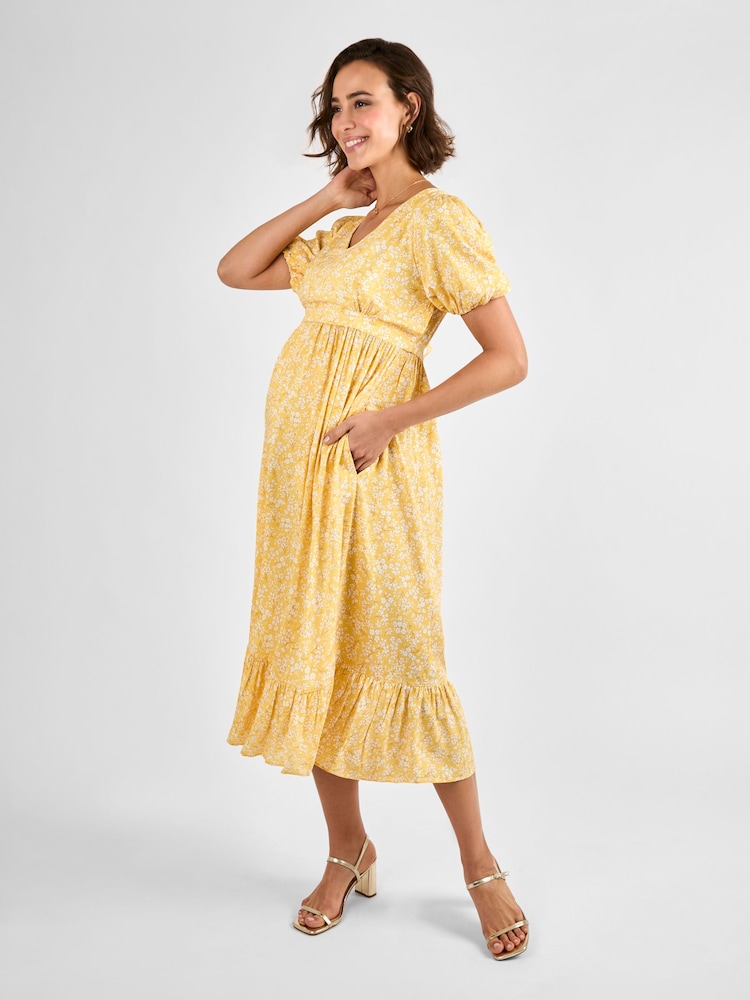 JoJo Maman Bébé Maternité florale & Robe midi d'allaitement - Image 3 of 4