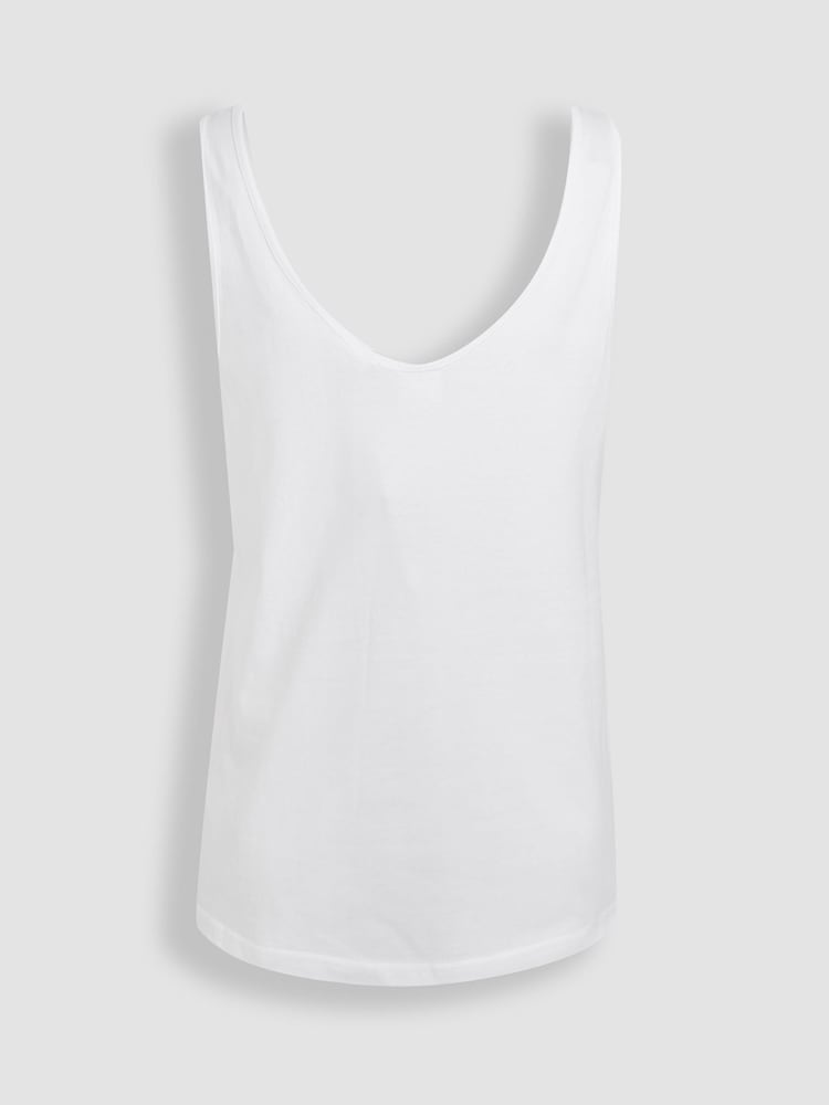 JoJo Maman Bébé White Maternity Thick Strap 100% Cotton Vest - Image 3 of 3 JoJo Maman Bébé White Maternity Thick Strap 100% Cotton Vest - Image 3 of 3