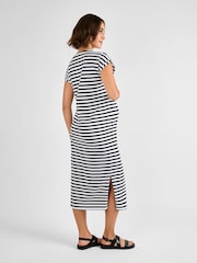 JoJo Maman Bébé White Maternity Midi T-Shirt Dress - Image 2 of 4