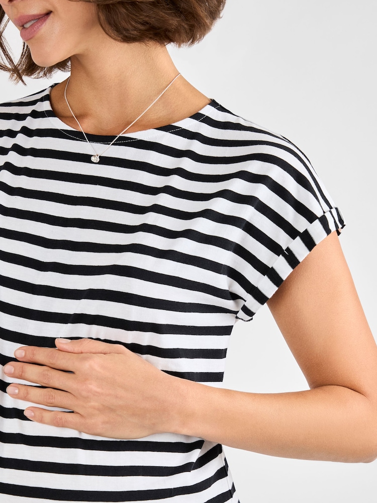 JoJo Maman Bébé White Maternity Midi T-Shirt Dress - Image 4 of 4