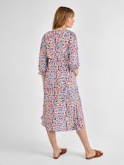 JoJo Maman Bébé Multi Floral Button Through Maternity Midi Dress - Image 2 of 4