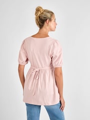 JoJo Maman Bébé Rose Short Sleeve Maternity Jersey Top - Image 2 of 4