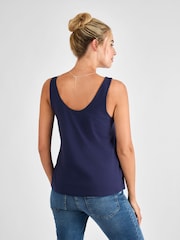 JoJo Maman Bébé Navy Thick Strap Maternity Vest - Image 2 of 4