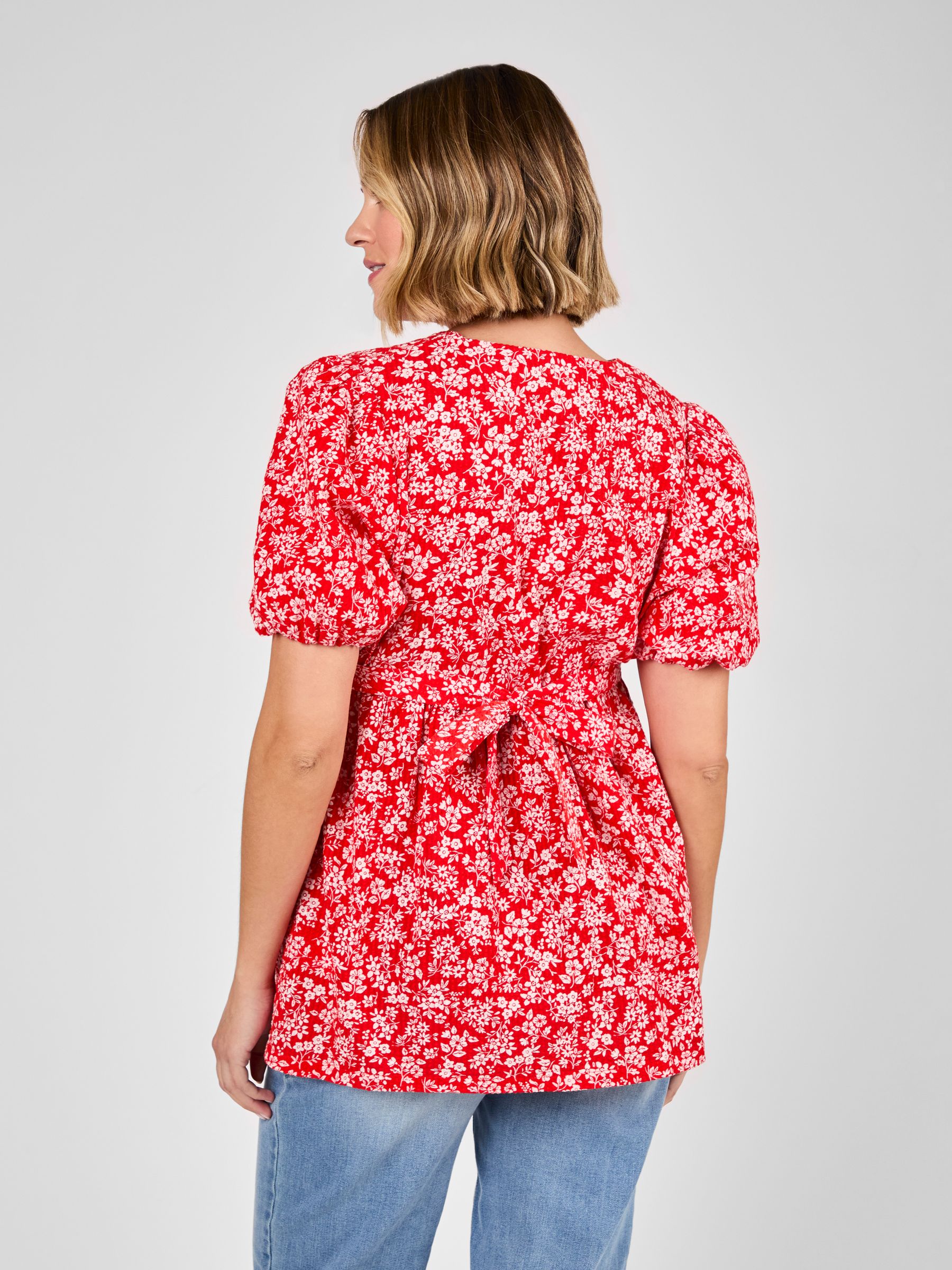 Buy JoJo Maman Bébé Red Maternity Short Sleeve Seersucker 100