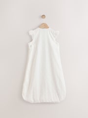 White Broderie 1 Tog Baby 100% Cotton Sleep Bag - Image 2 of 8