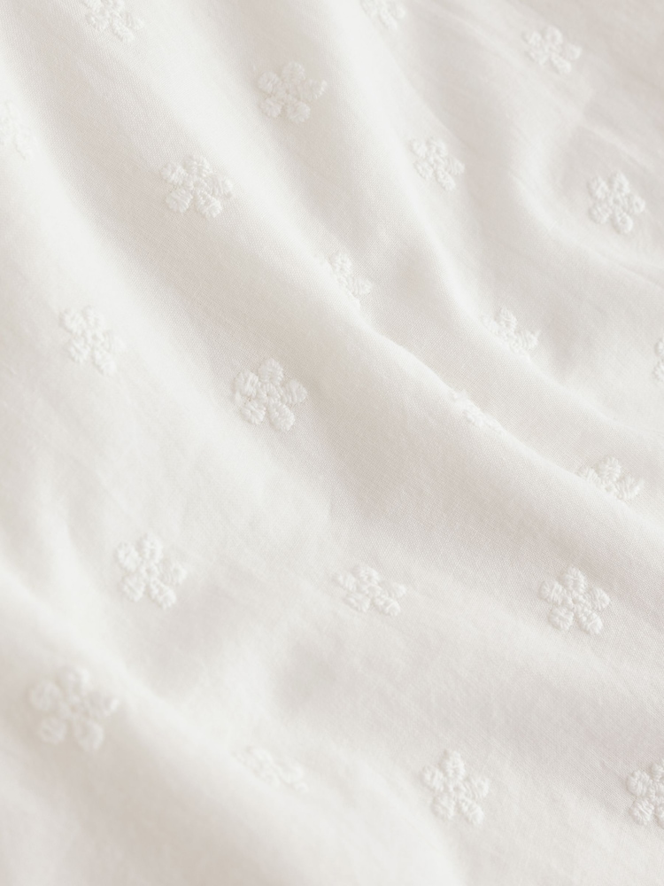 White Broderie 1 Tog Baby 100% Cotton Sleep Bag - Image 8 of 8