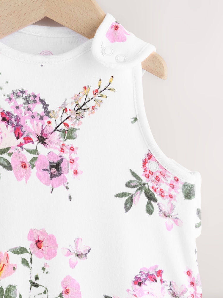Floral Print 1 Tog  Baby 100% Cotton Sleep Bag - Image 3 of 7
