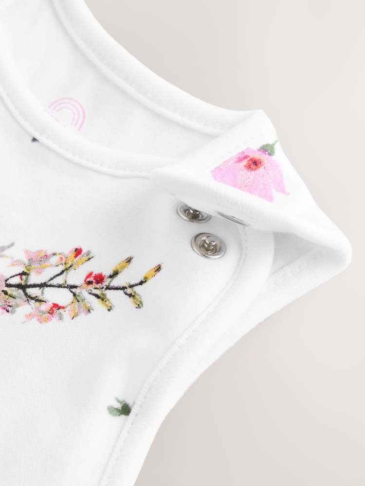 Floral Print 1 Tog  Baby 100% Cotton Sleep Bag - Image 5 of 7