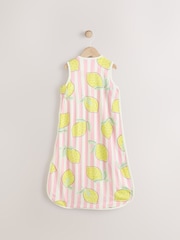 Stripe Lemon 0.5 Tog Baby 100% Cotton Sleep Bag - Image 2 of 8