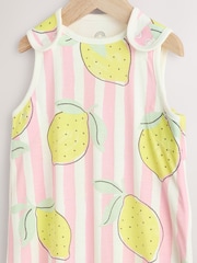 Stripe Lemon 0.5 Tog Baby 100% Cotton Sleep Bag - Image 5 of 8